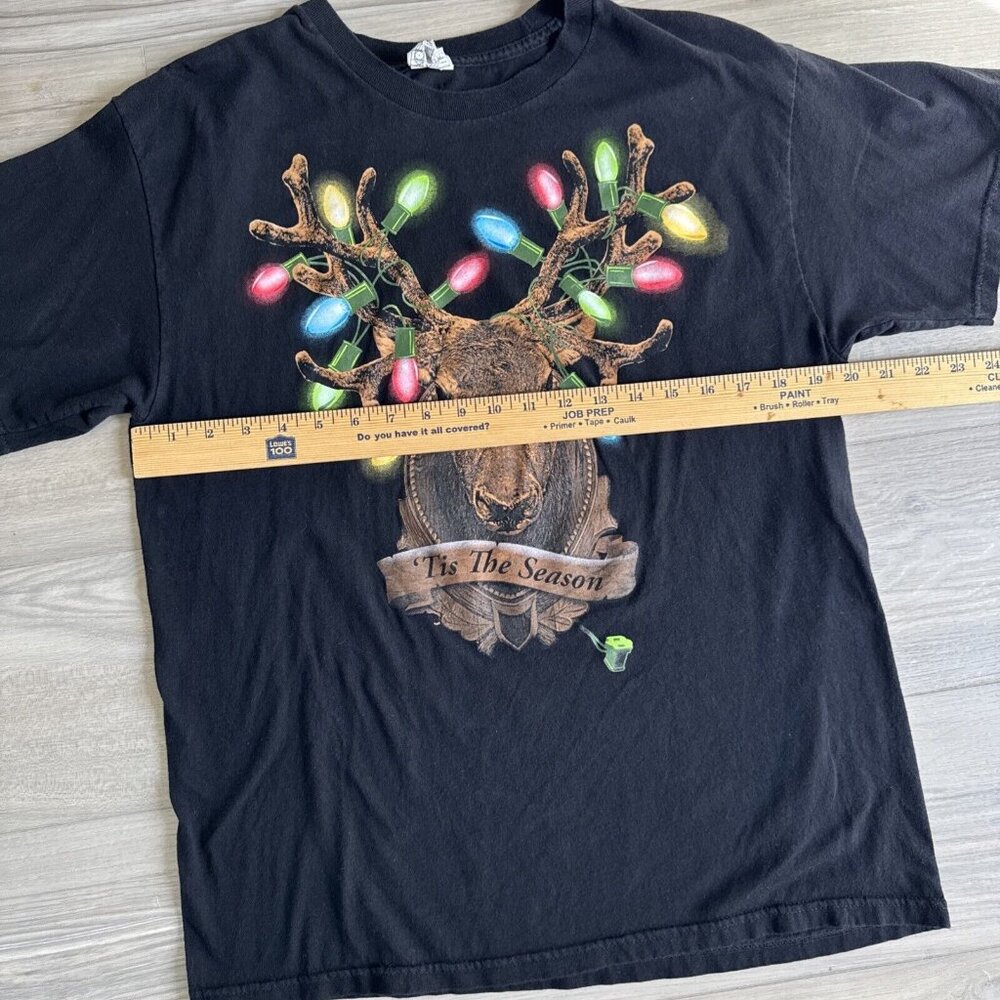 Vintage Reindeer Christmas Lights Shirt Unisex Large Alstyle Made in‎ Mexico - Picture 6 of 8